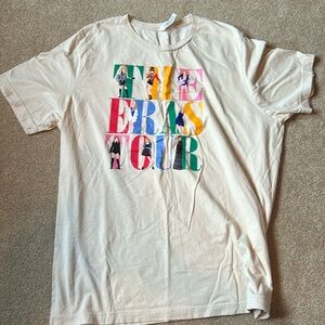 “The Eras Tour” Taylor Swift T-shirt, Women’s size 2X. Cream/Colorful